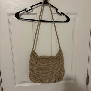 The Sak Tan Shoulder Bag Vintage, 90’s Crochet Style